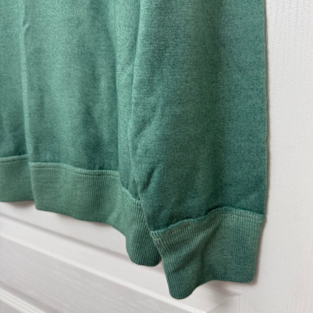 SOLD Filippo De Laurentiis Merino Raglan Crewneck Medium Green Made In Italy - Picture 4 of 6